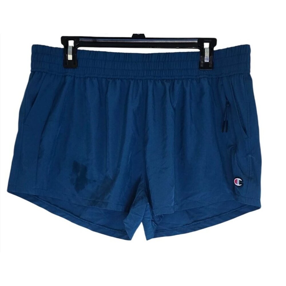 Champion Mens Blue Athletic Running Shorts Size L Polyester